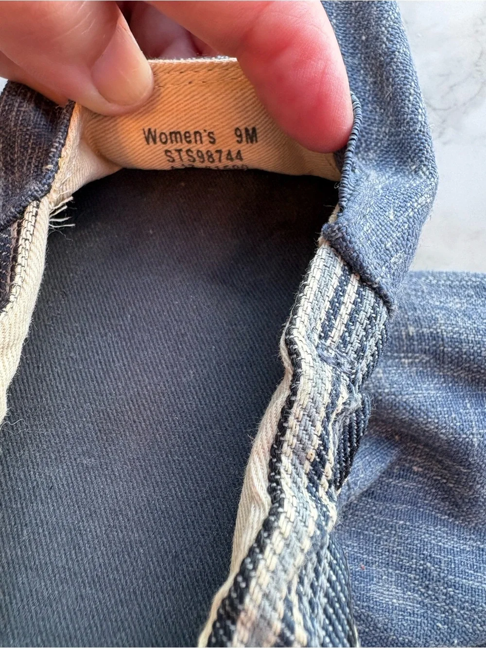 Sperry Blue Denim Espadrille Flats with Natural Jute Toe